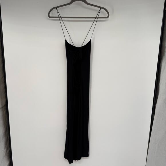 T Alexander Wang Strappy Cami Tank Dress Women's Size S Black Cut-Out Nightlife - Picture 3 of 8
